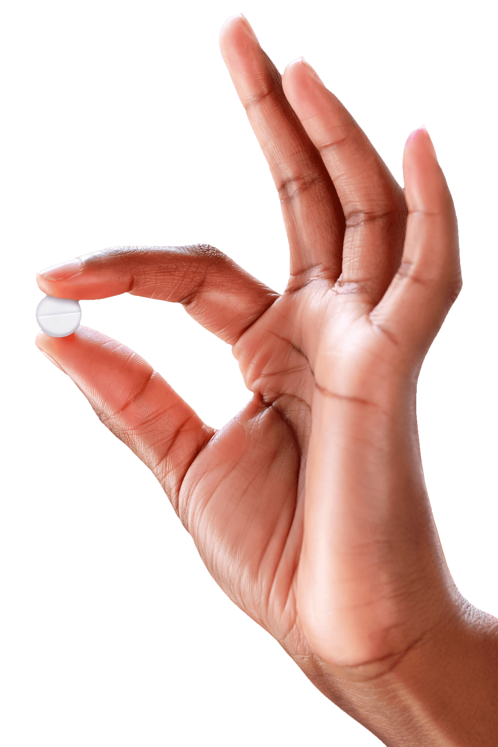 Hand pinching EContra pill